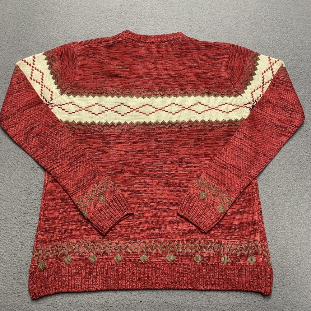 Zixaci Sweater Mens Medium Crewneck Pullover Knit Geometric Cotton Blend Casual - Picture 5 of 8